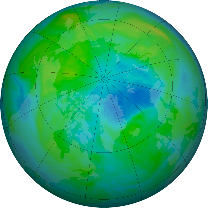 Arctic ozone map for 29 September 1998